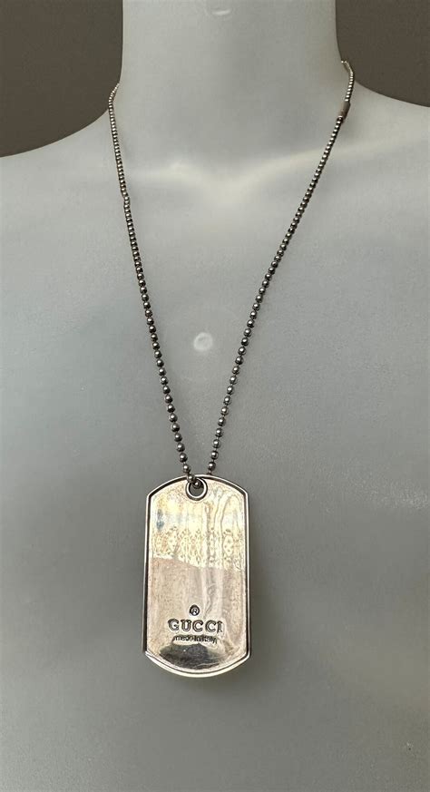 gucci dog tags price|Gucci dog tags for sale.